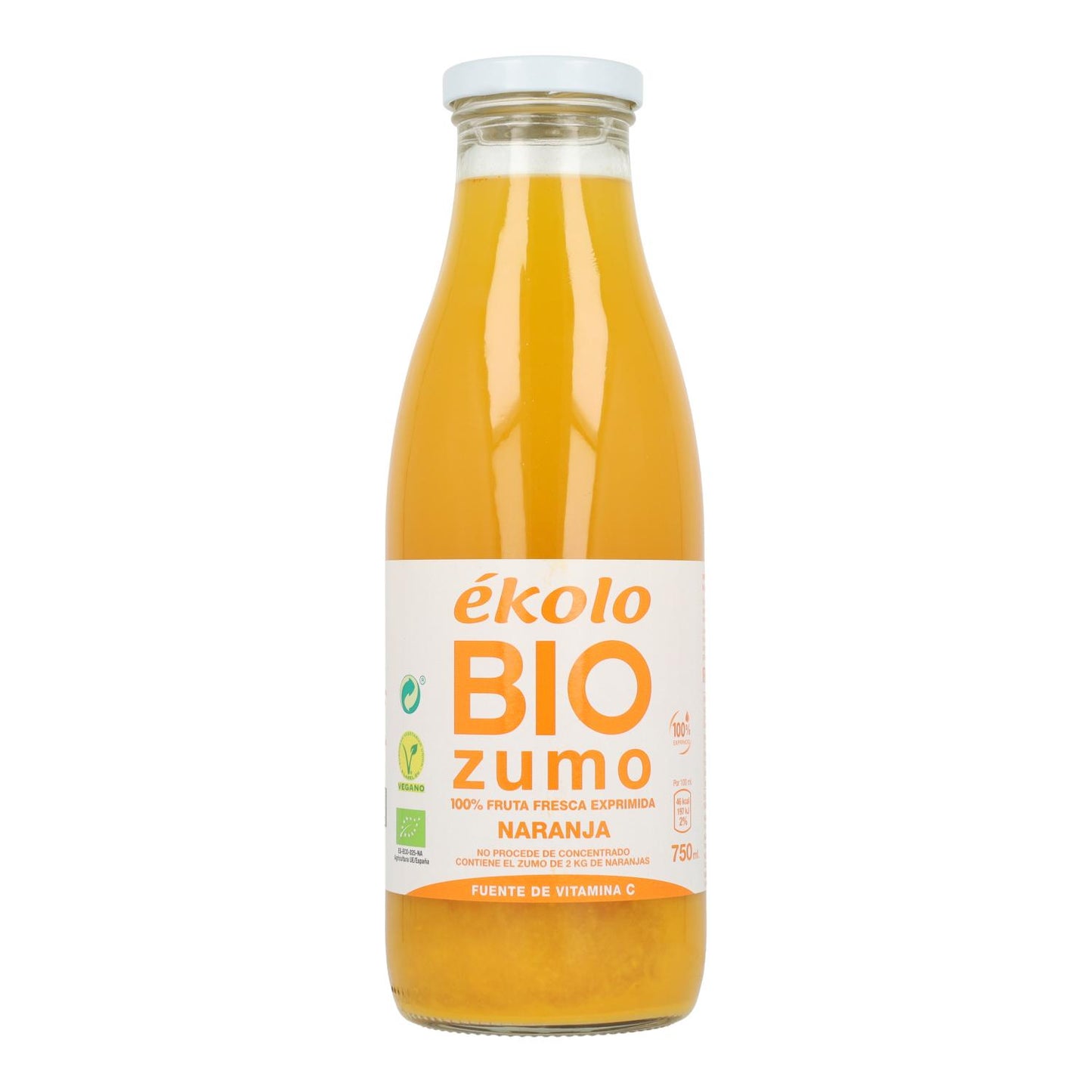 Zumo de Naranja Bio 100% exprimido Ékolo 750 ml
