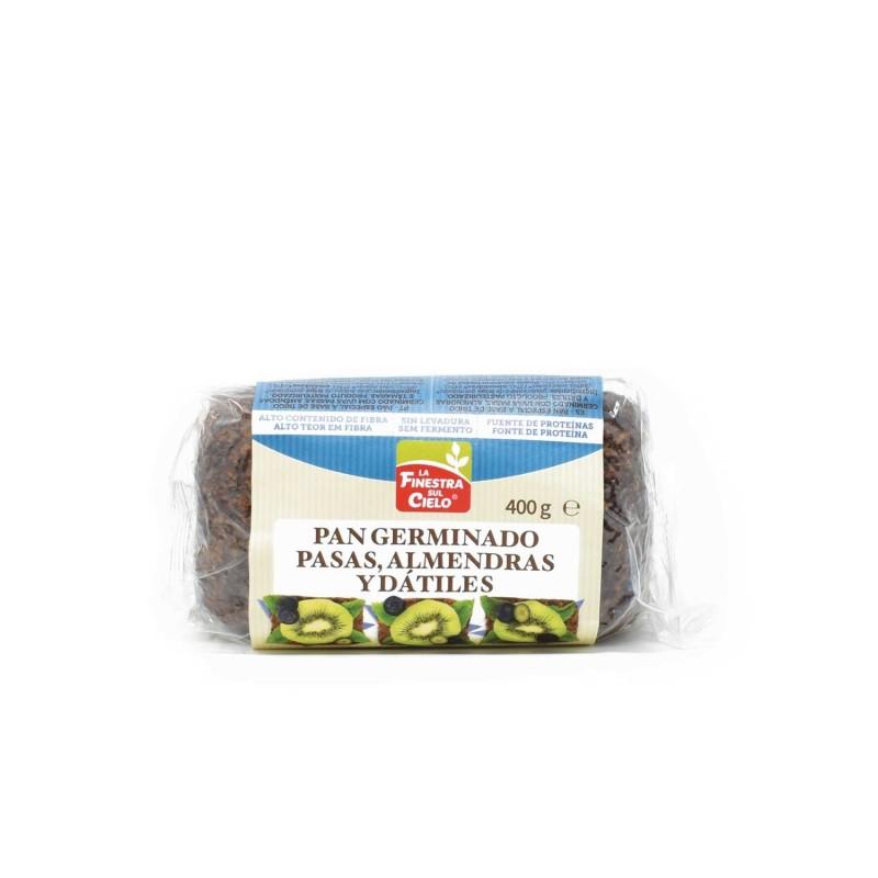 Pan Germinado con Almendras, Pasas y Dátiles sin levadura ECO La Finestra Sul Cielo 400 g