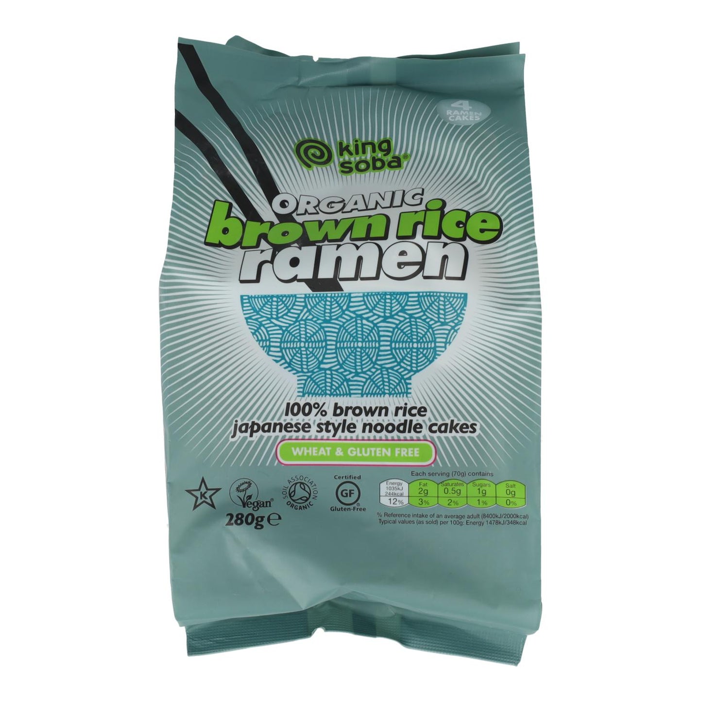 Noodles Ramen de Arroz Integral King Soba, 280g