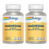 Pack 2x Magnesium Citrate - Magnesio- Solaray 90 VegCaps. Sin Gluten. Apto Para Veganos