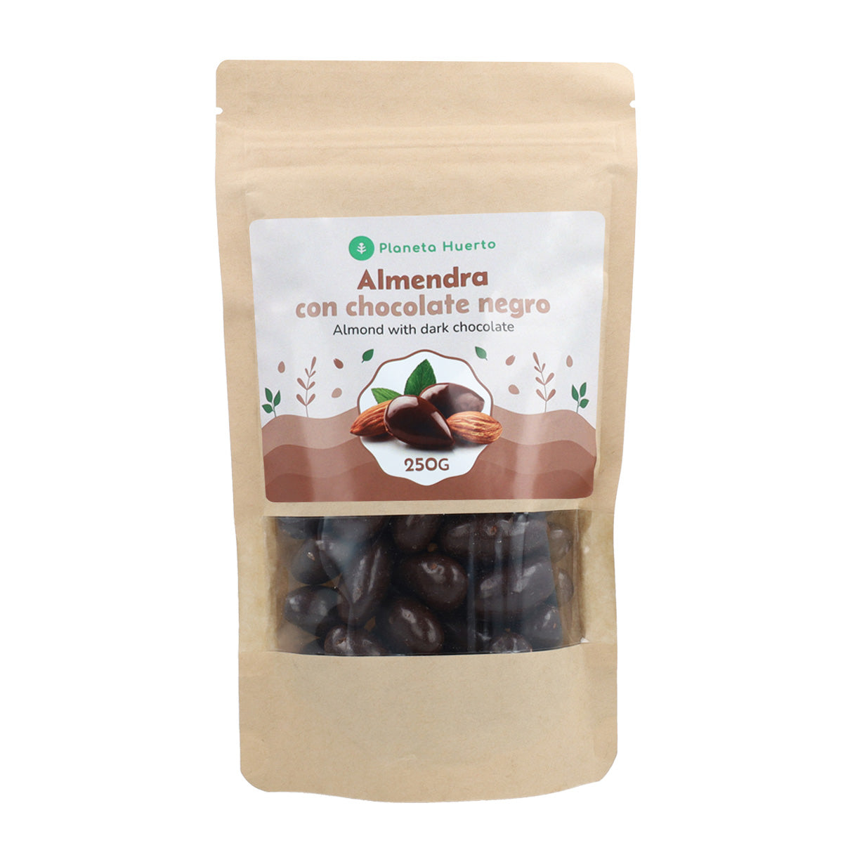 Almendra con chocolate negro Planeta Huerto 250 g