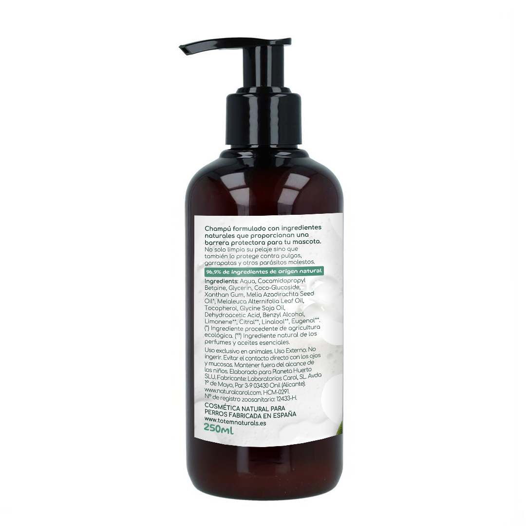 Champú natural Repelente para Perros Totem Naturals 250 ml