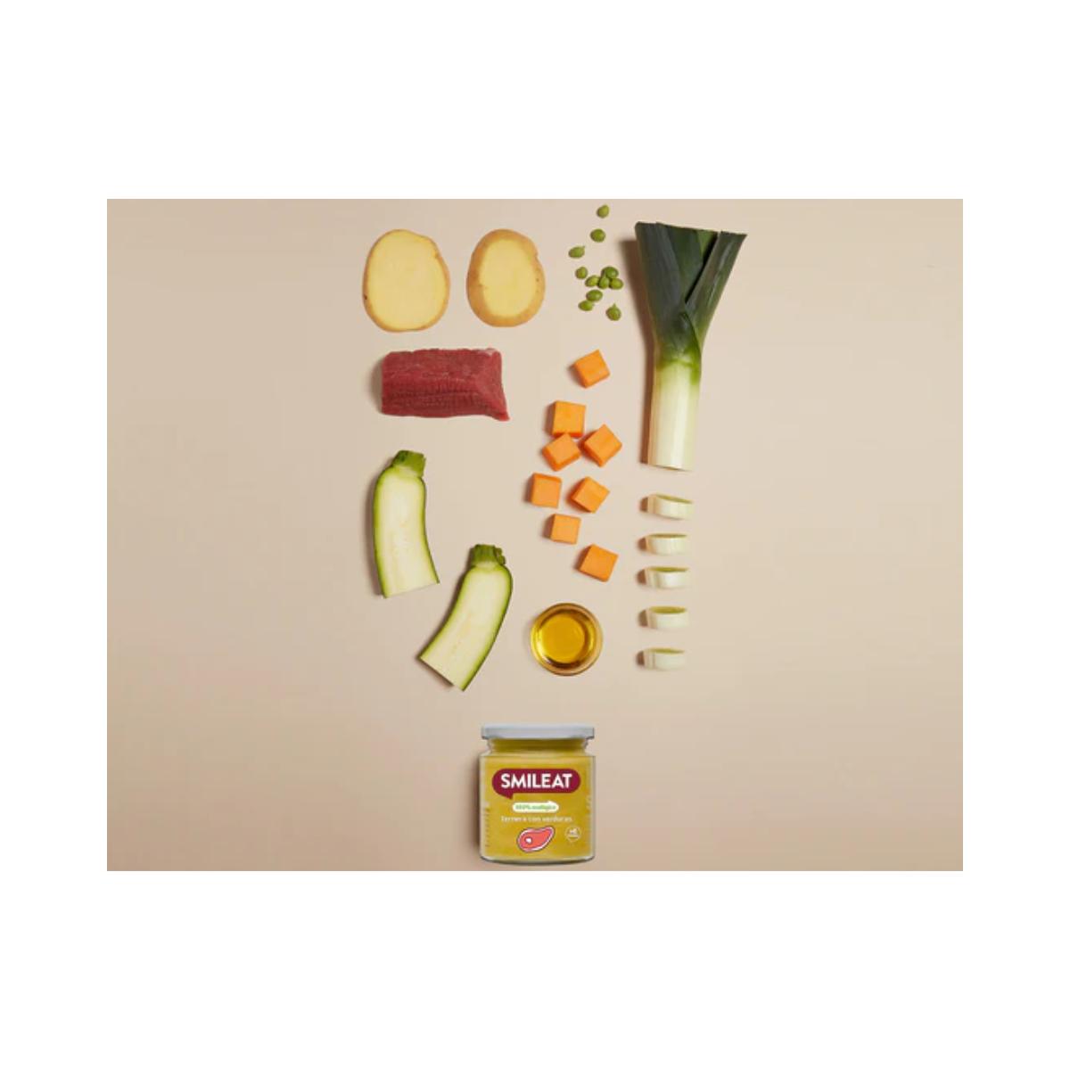 Tarrito BIO ternera y verduras +6 meses Smileat 230g