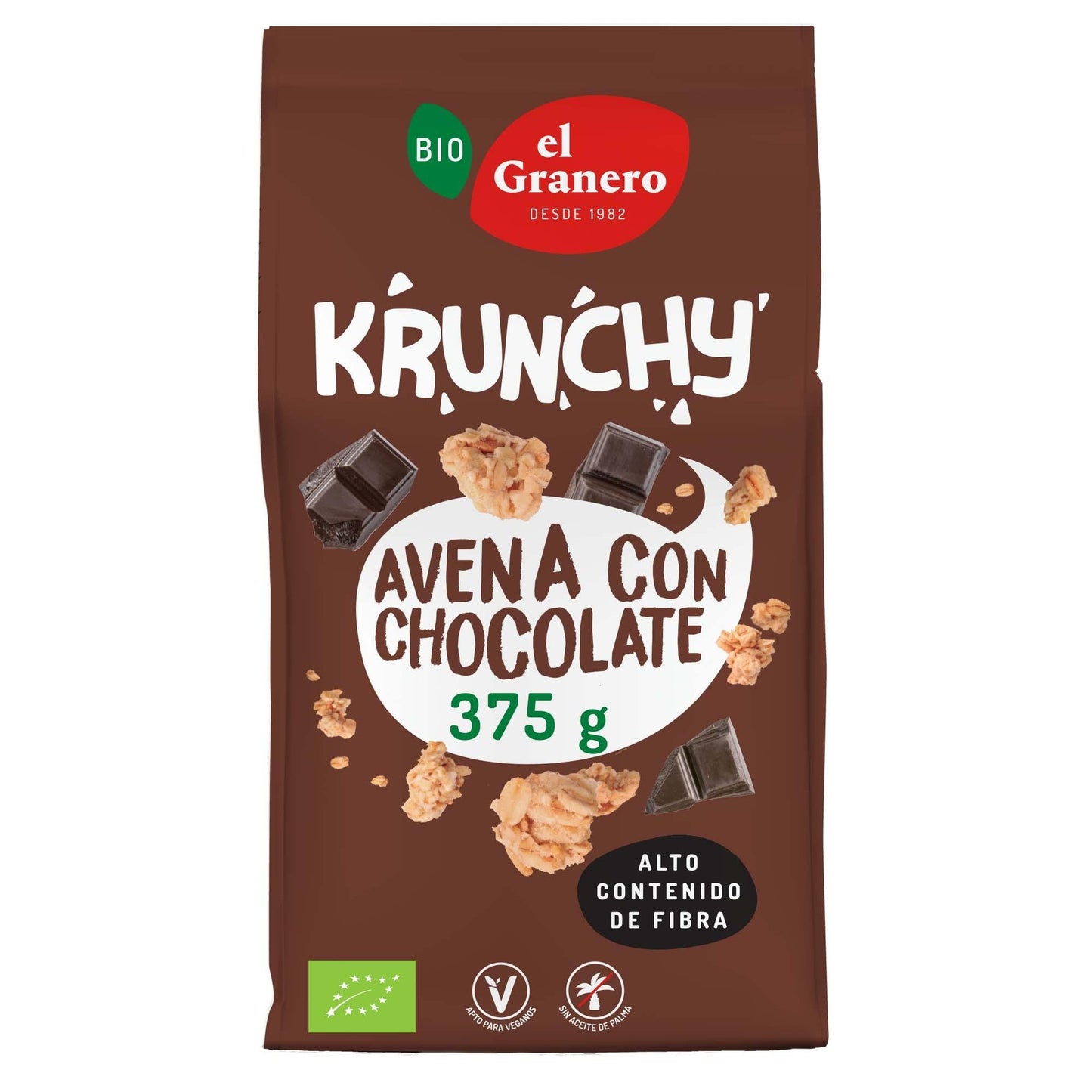 Muesly Krunchy de Avena y Chocolate Bio El Granero 375 gr