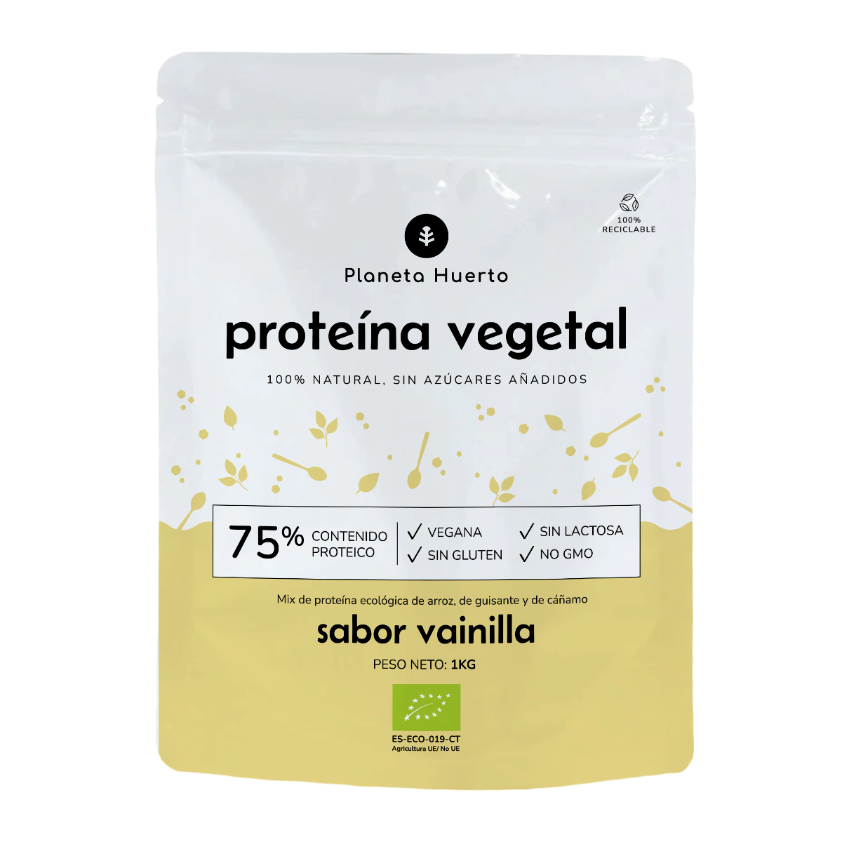 Proteína vegetal Eco 75% vainilla Planeta Huerto 1Kg