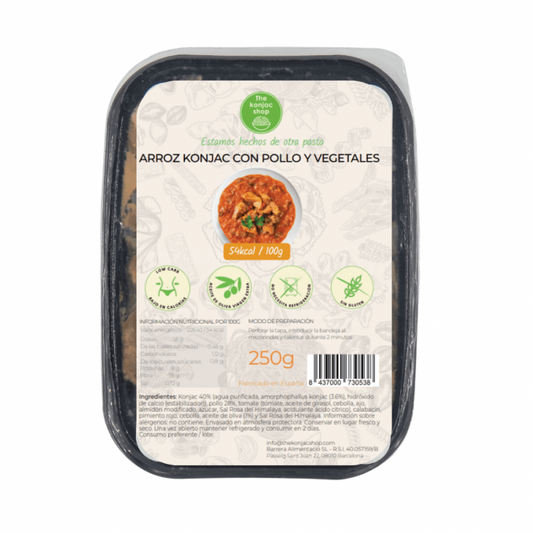 Arroz konjac con Pollo y Vegetales The Konjac Shop 250g