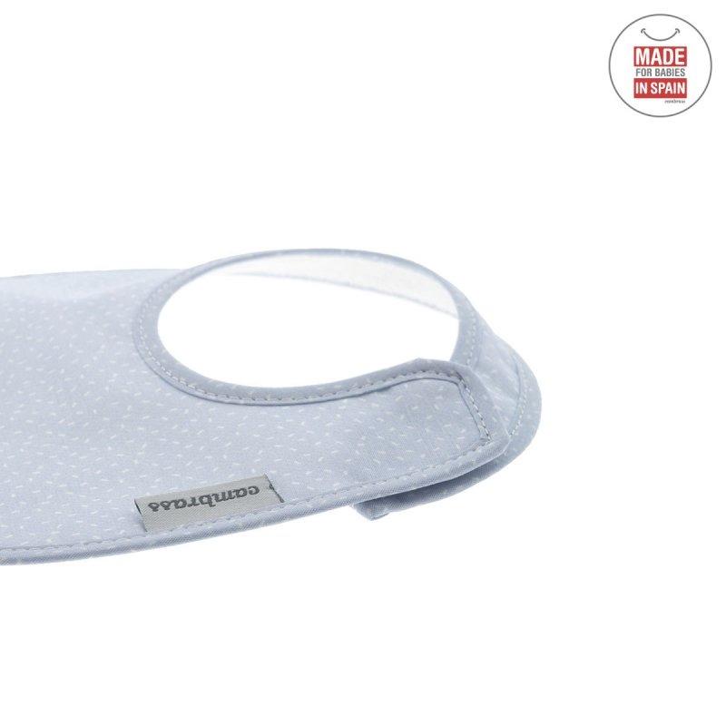 Babero Redondo con Velcro Sky celeste/ Lluvia  Cambrass