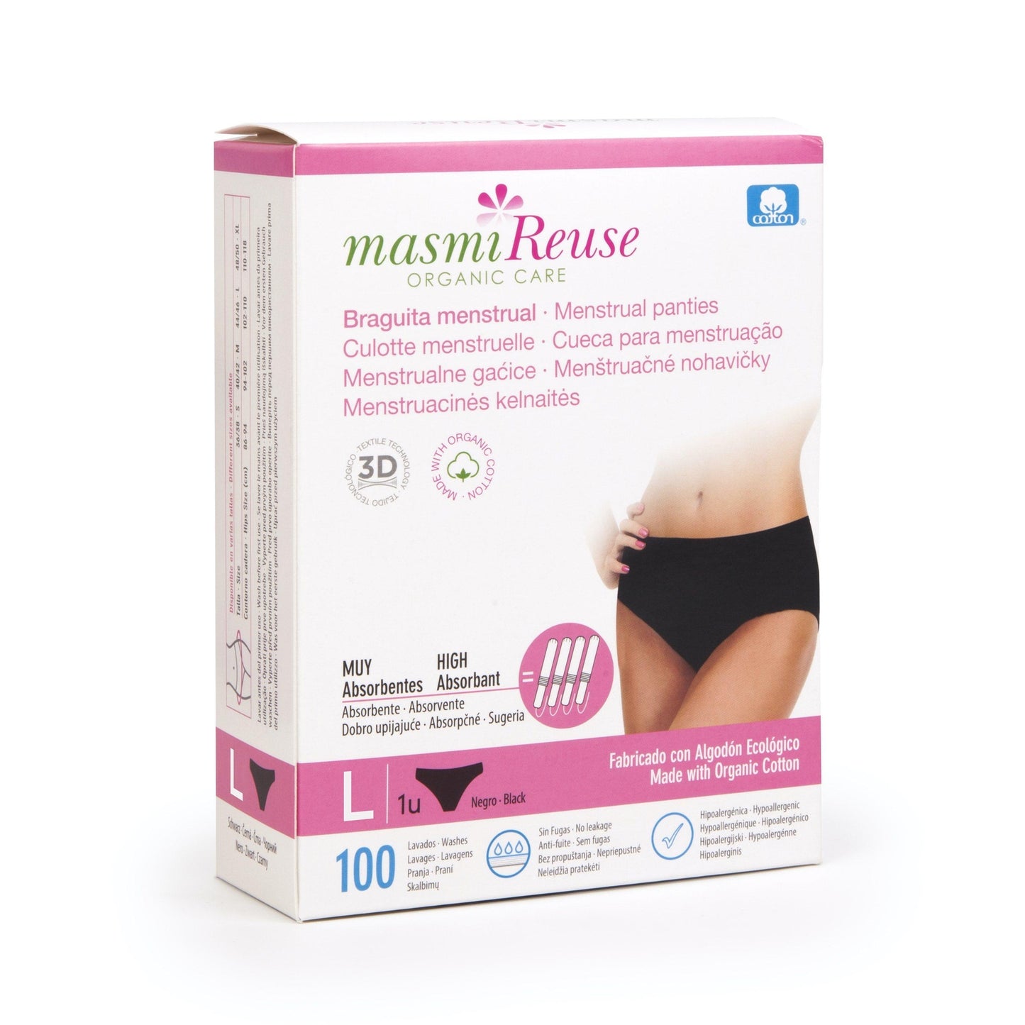 Braguita Menstrual de Algodón Orgánico Masmi