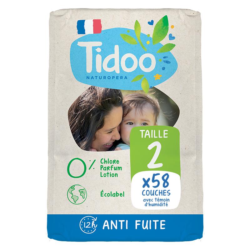 Pack Pañales T2 Mini (3/6 kg) Tidoo 174 Uds