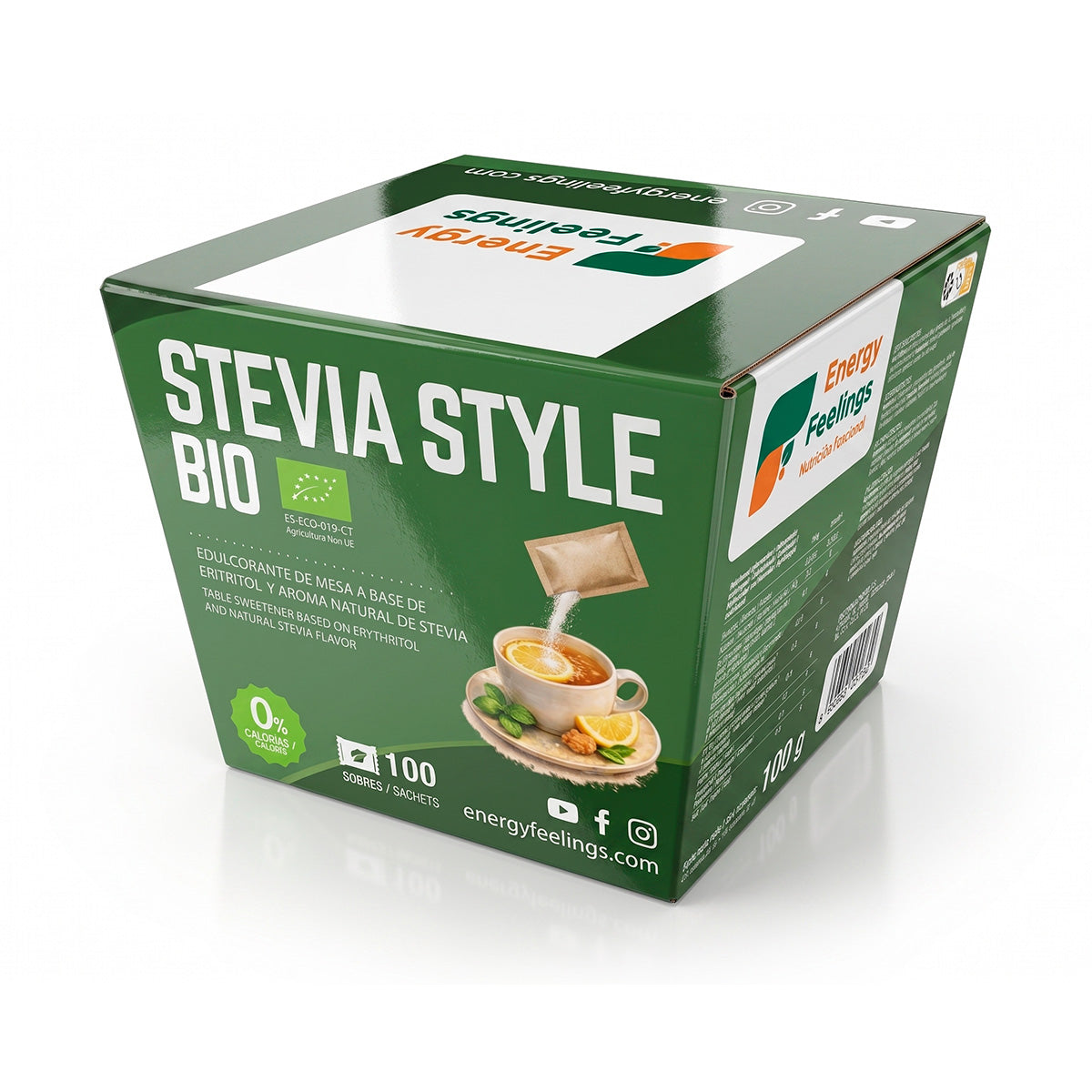 Estevia Eco Energy Feelings 100 sobres