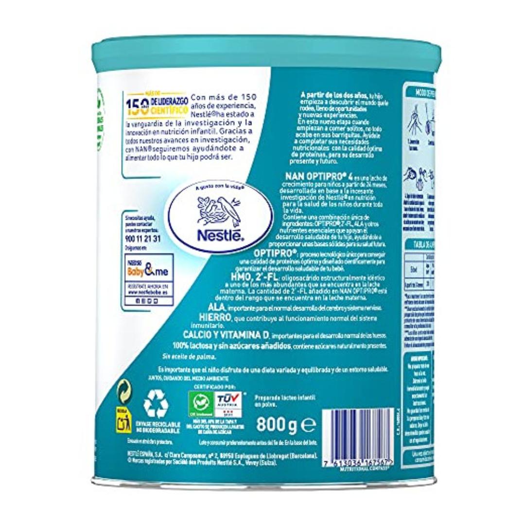 Nan Optipro 4 Leche de crecimiento a partir de 2 años Nestlé 800 g