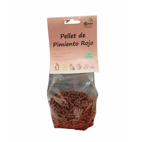 Pellets de pimiento rojo para conejos y roedores Ribero 200 g