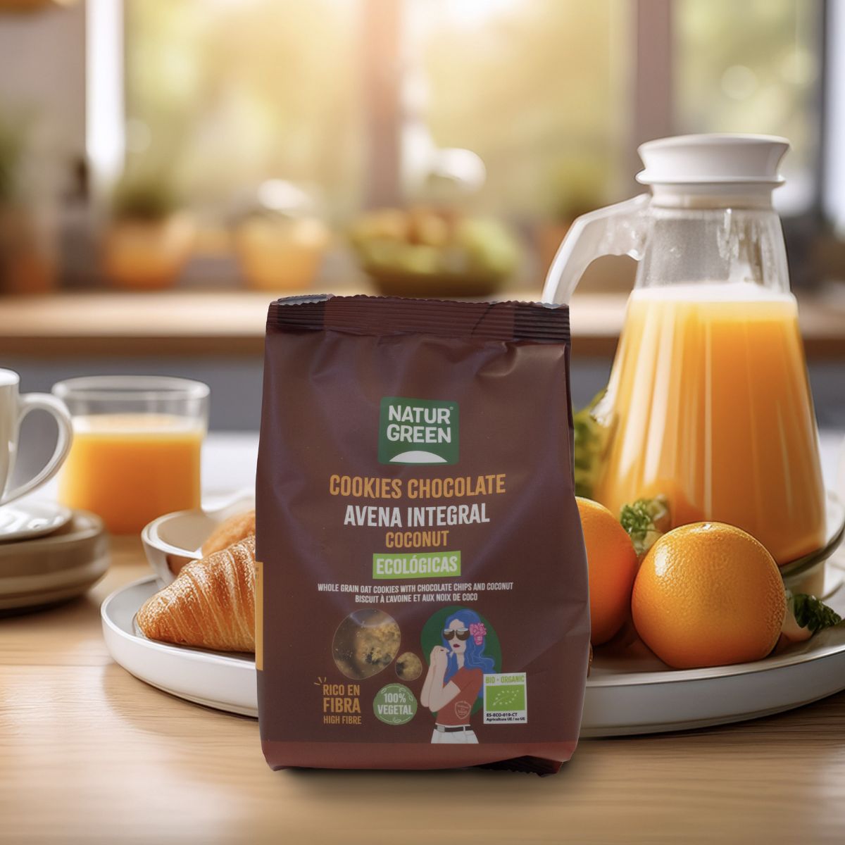 Cookie de Avena Integral con Coco Bio NaturGreen 140 g