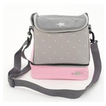 Bolsa isotérmica stars grey Base Rosa