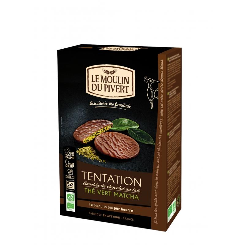 Galletas tentación té verde matcha Le Moulin du pivert 130g
