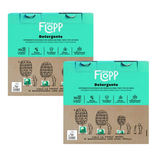 Pack 2 x Detergente ropa ECO Flopp 70caps