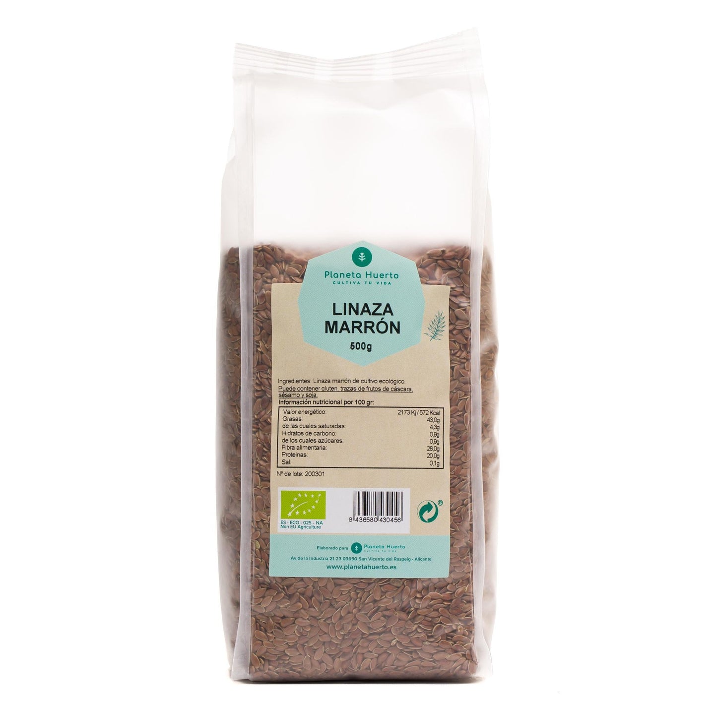 Semillas de lino marrón ECO Planeta Huerto 500 g
