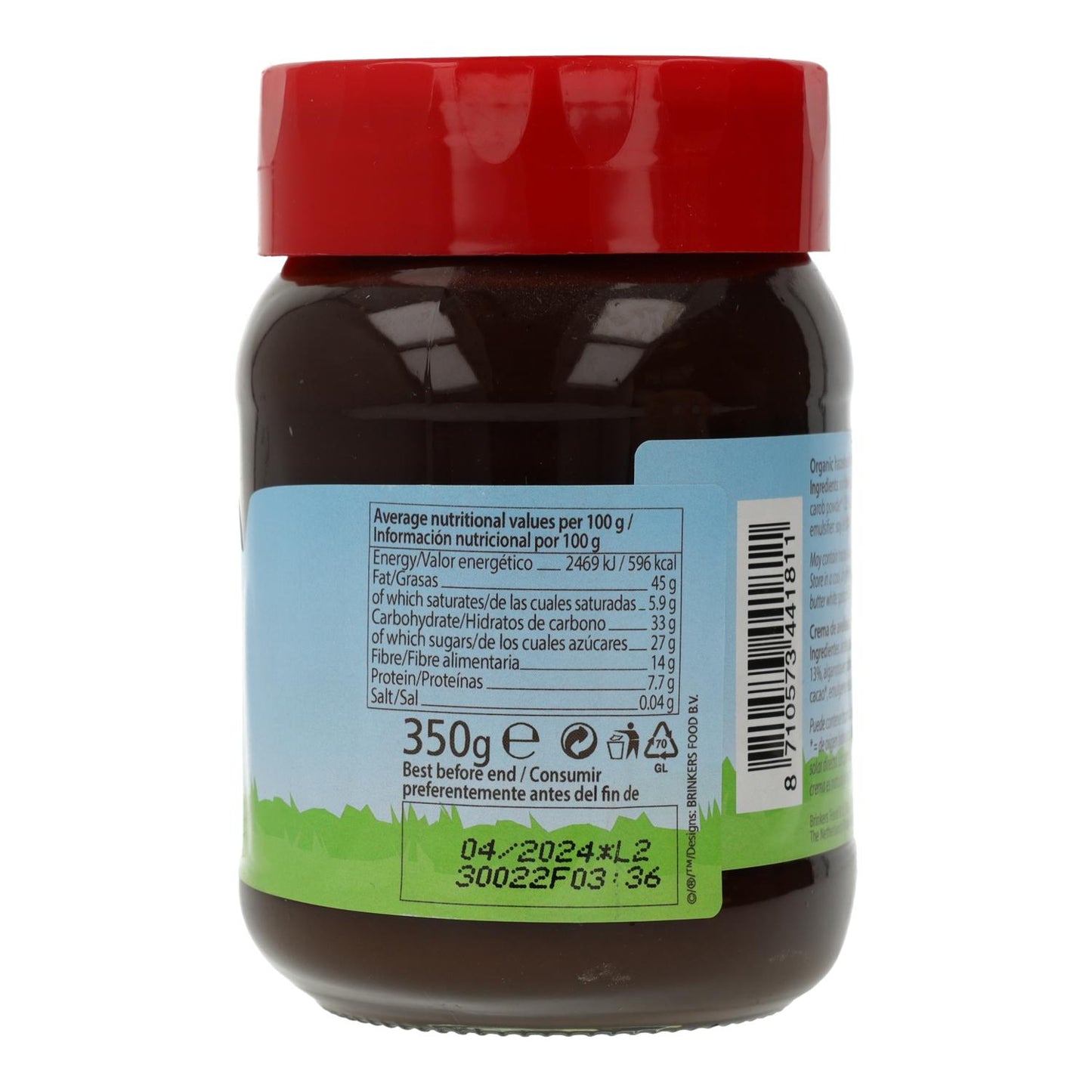 Crema de Algarroba y Avellanas Nuscarobe 350 g