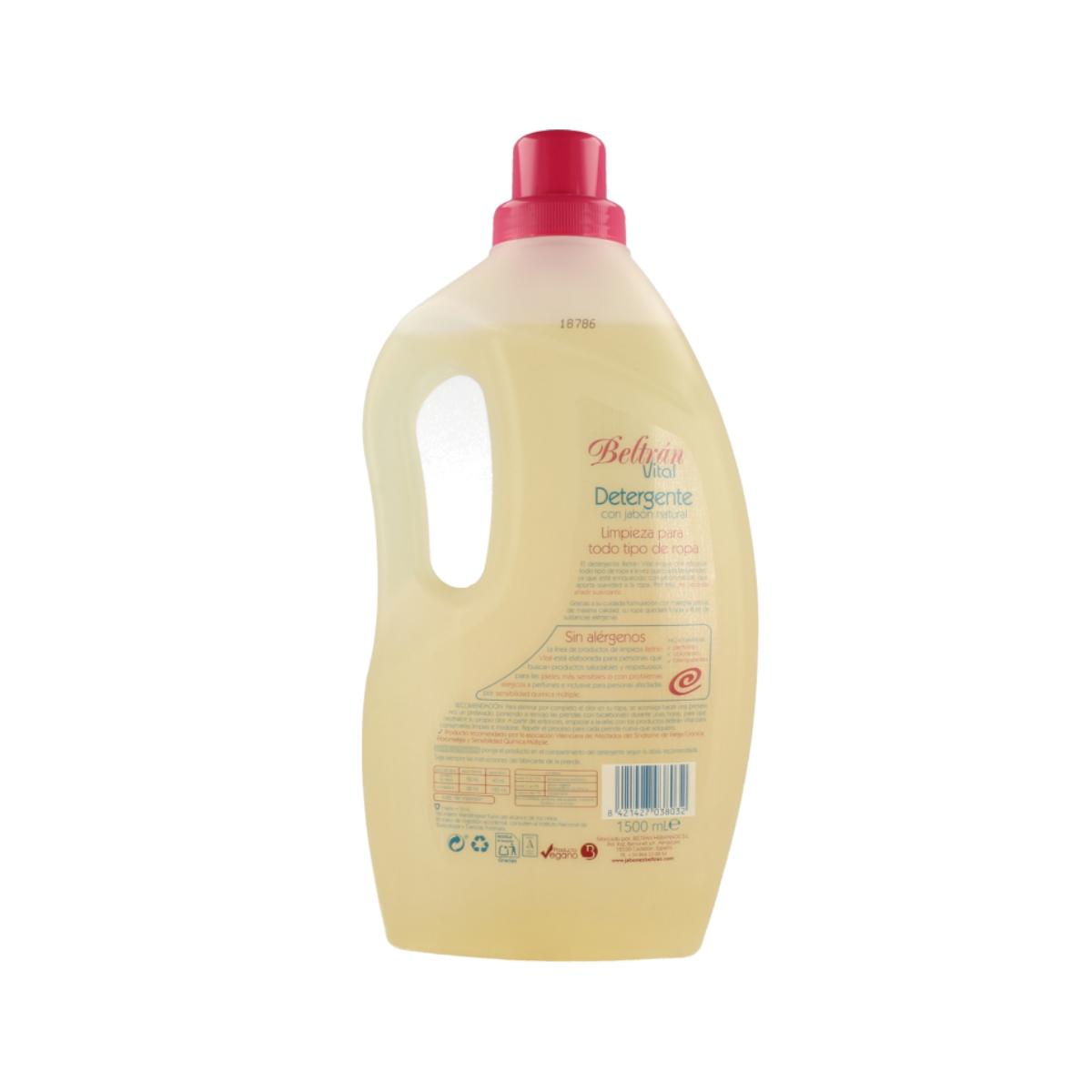 Detergente líquido sin perfume Beltrán Vital 1,5 L