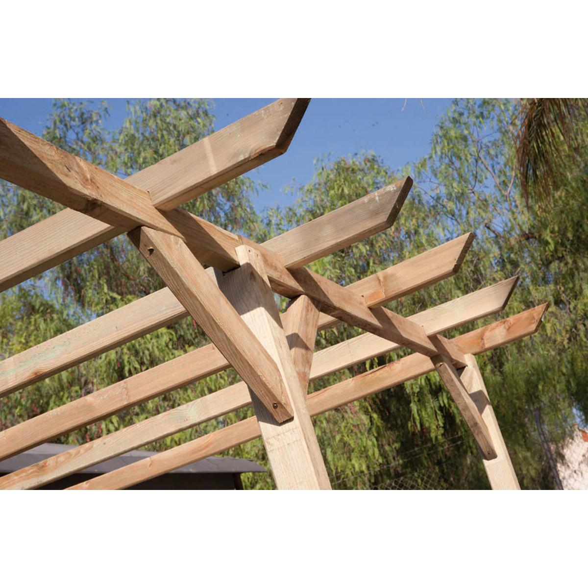 Pérgola madera maciza Bemus 400x360 cm Nortene