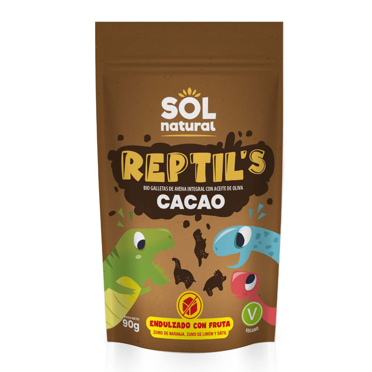 Galletas Infantiles de Avena, Frutas y Cacao Bio Sol Natural 90 gr