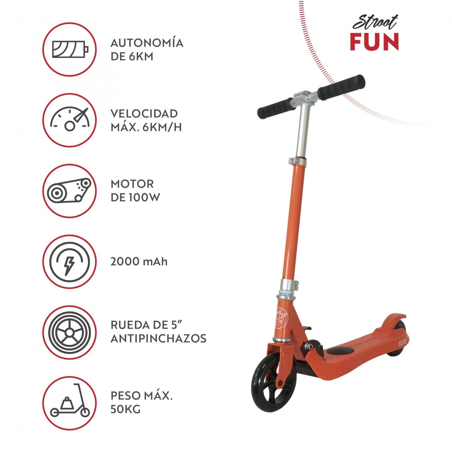 Patinete Eléctrico Olsson Fun Rojo