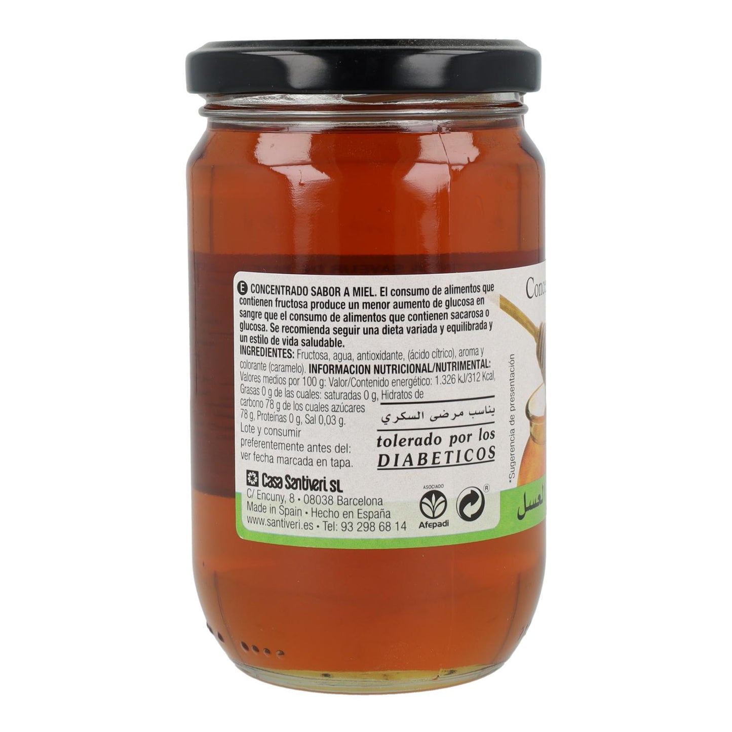 Concentrado Sabor Miel Natural 370G Santiveri