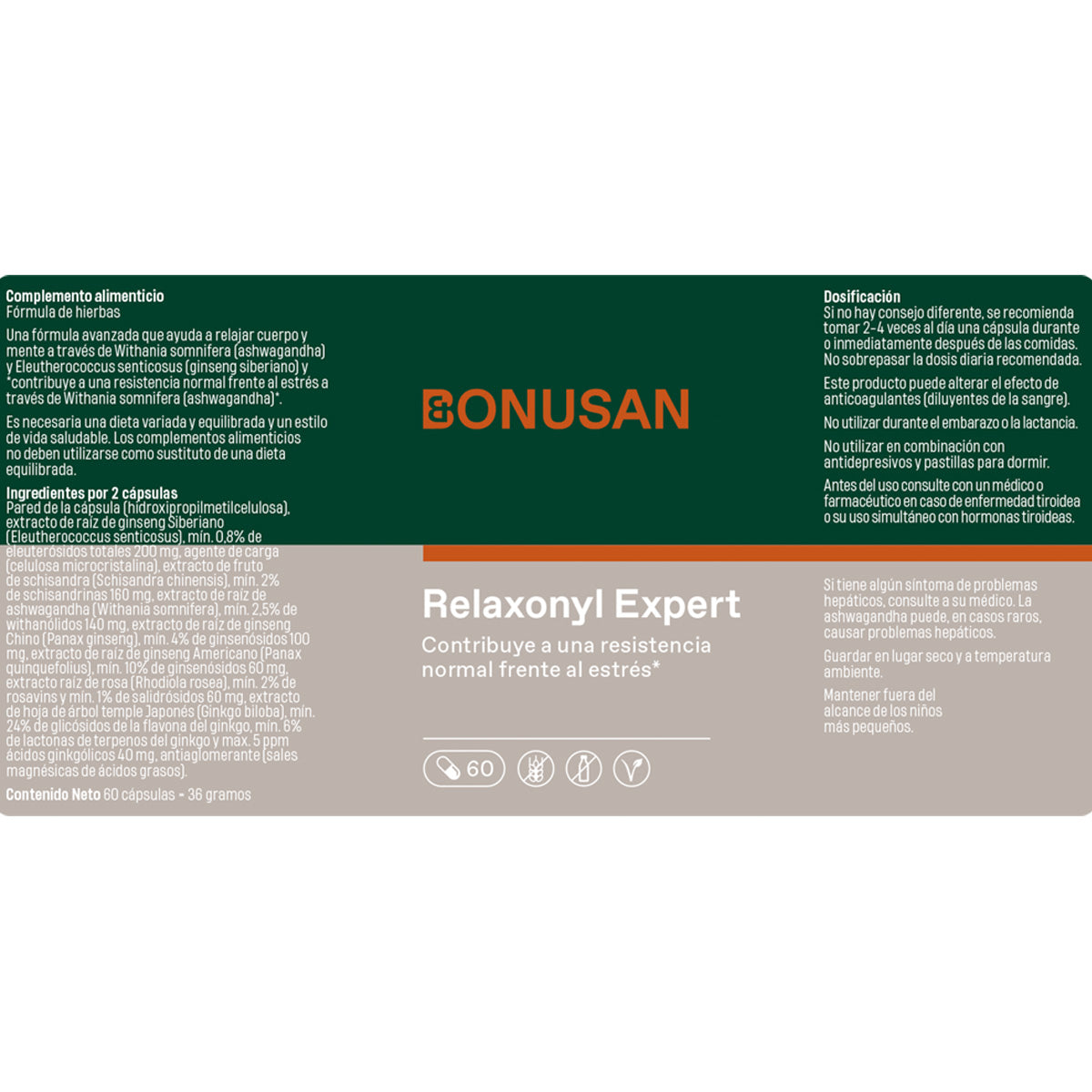 Relaxonyl Expert Bonusan 60 Cápsulas