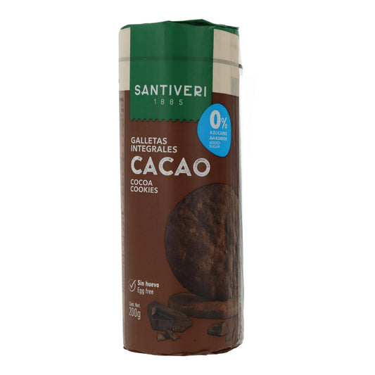 Galletas Integrales Cacao 0% azúcares Santiveri 200 g