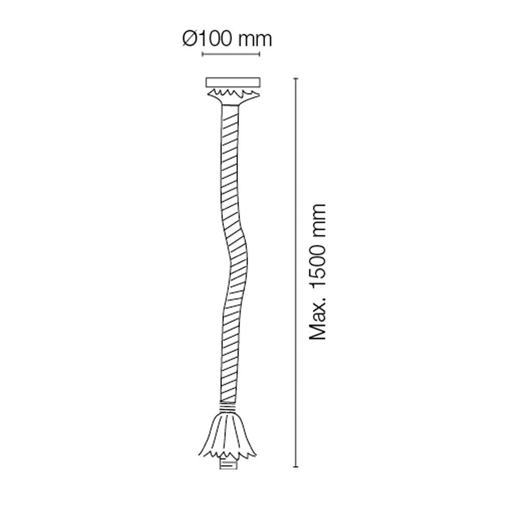 PENDANT RÚSTICO 1m CUERDA DE PITA 1xE27 WINERY - CRISTALRECORD