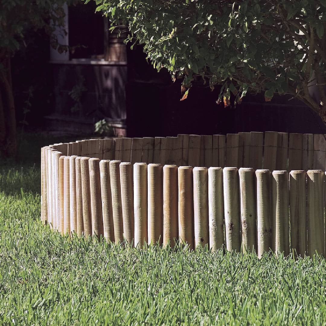 Bordura madera 150x20xø5 cm Talos Roll Nortene