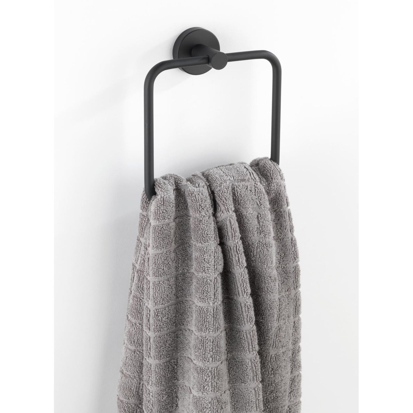 Toallero aro de acero inoxidable Bosio, negro mate Wenko