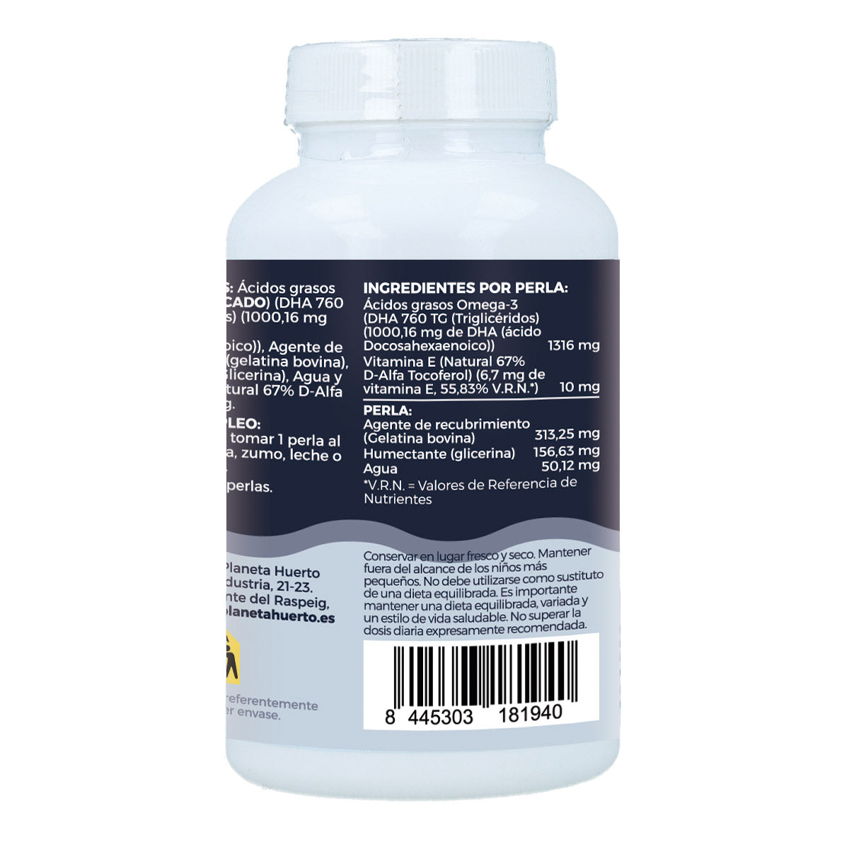 DHA 1000 mg Planeta Huerto 60 perlas