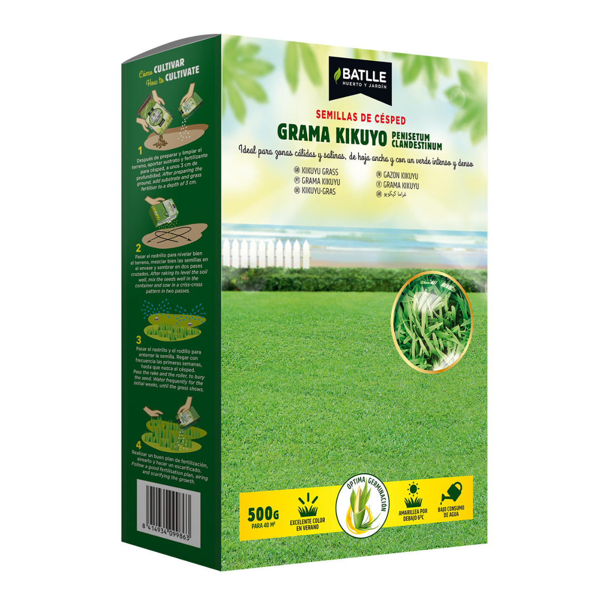 Semillas césped grama Kikuyo Batlle 500 g