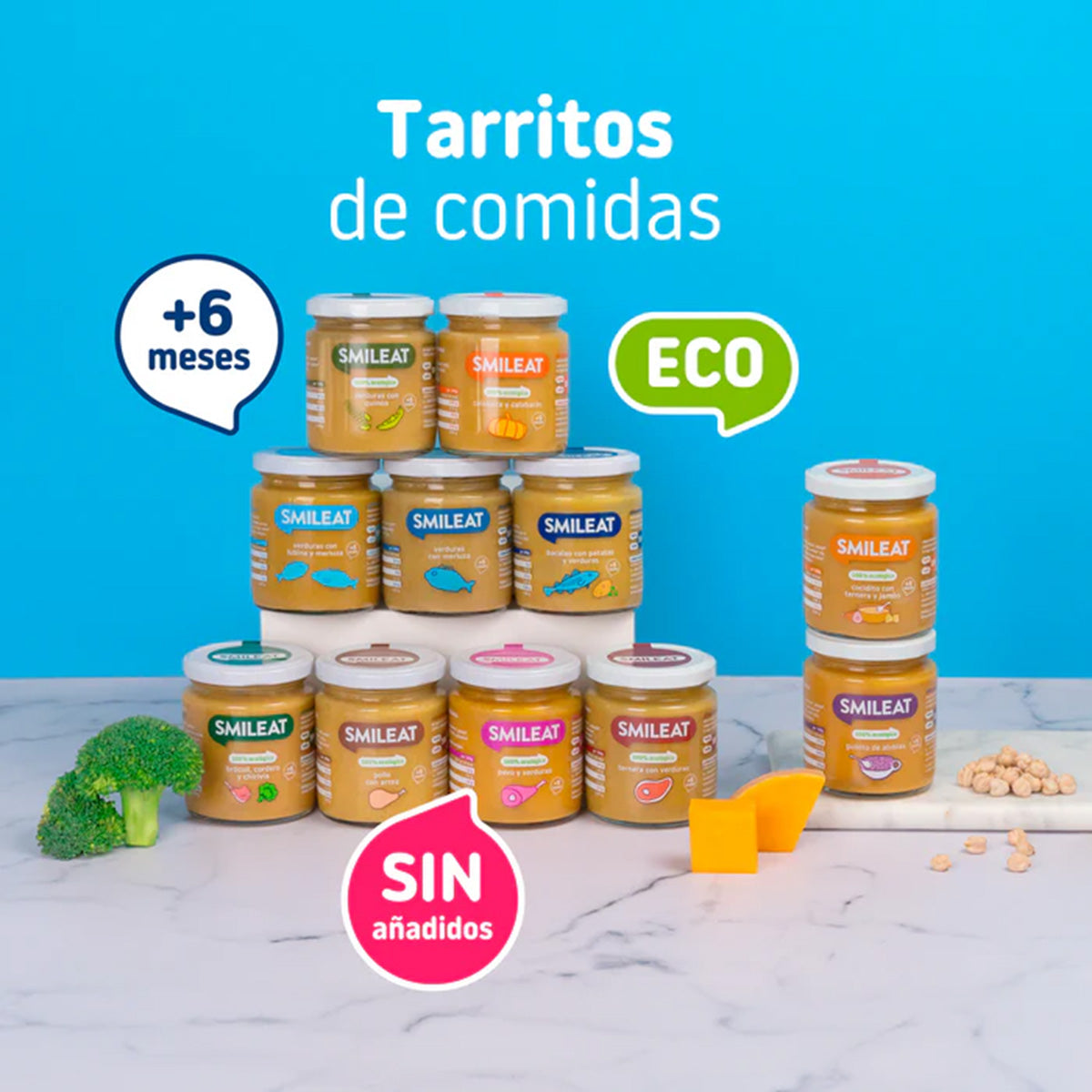 Pack Tarritos de Carne y Pescado BIO Smileat 4 uds de 230g