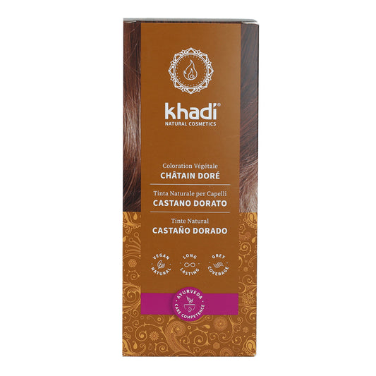 Tinte natural color castaño dorado Khadi 100 g