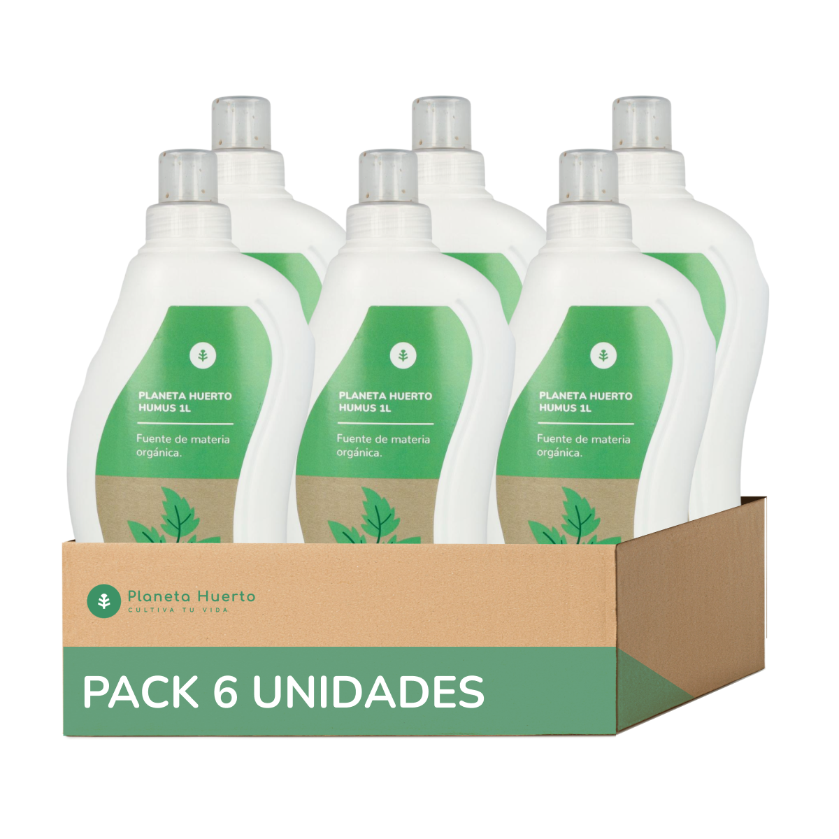 Pack 6xHumus Líquido Natural Planeta Huerto 1 Litro