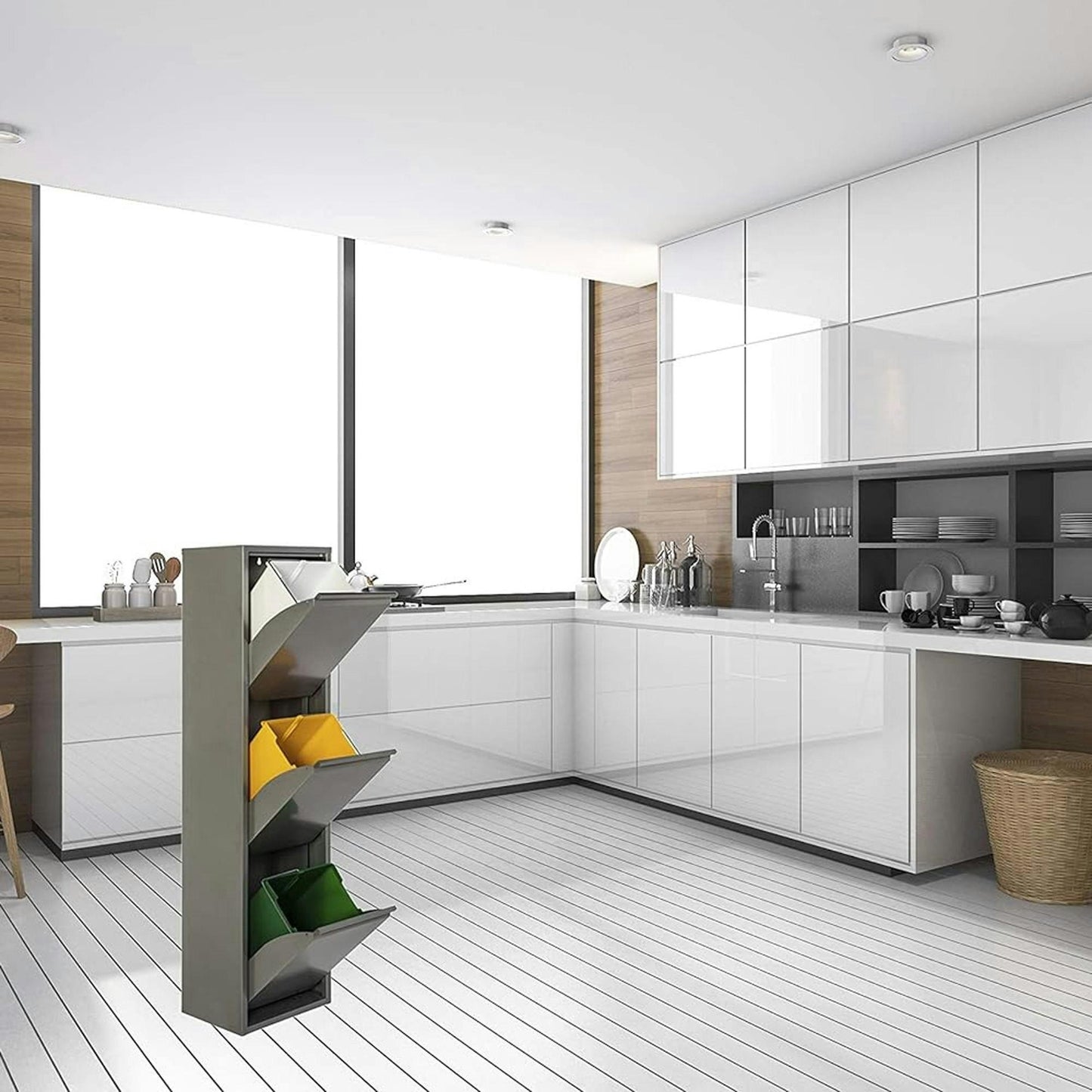 Armario para reciclaje metálico PAT 3 Gris