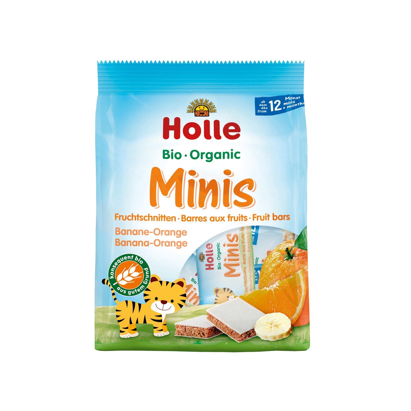 Barritas Mini de Plátano & Naranja (desde el 12º mes) Eco Holle 100g
