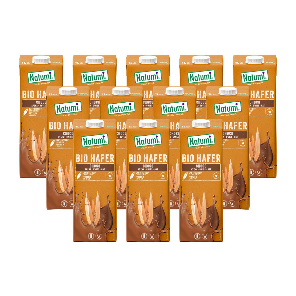 Pack 12 x Bebida de Avena Choco BIO Natumi 1 L