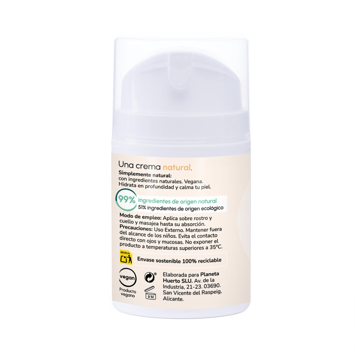 Pack hidratante facial + agua micelar Planeta Huerto