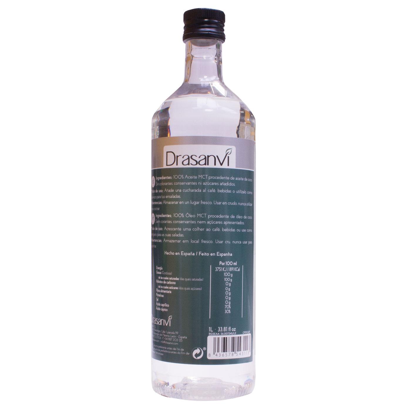 Aceite MCT Coco keto Drasanvi  1 L