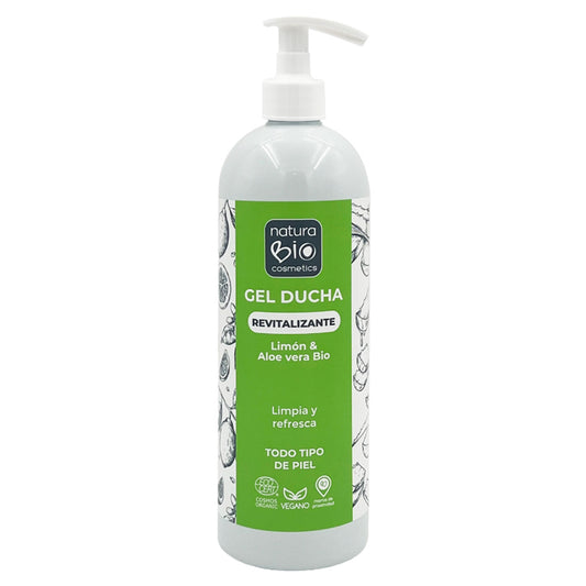 Gel de ducha revitalizante limon y aloe bio Naturabio 740 ml