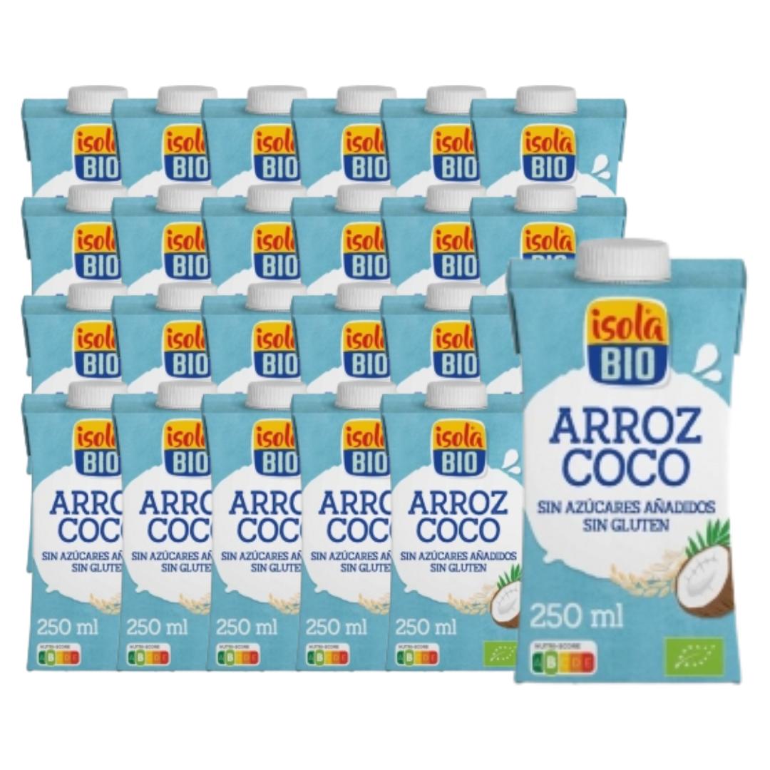 Pack 24 uds Bebida de Arroz y Coco ecológica Bio Isola BIO 250 ml