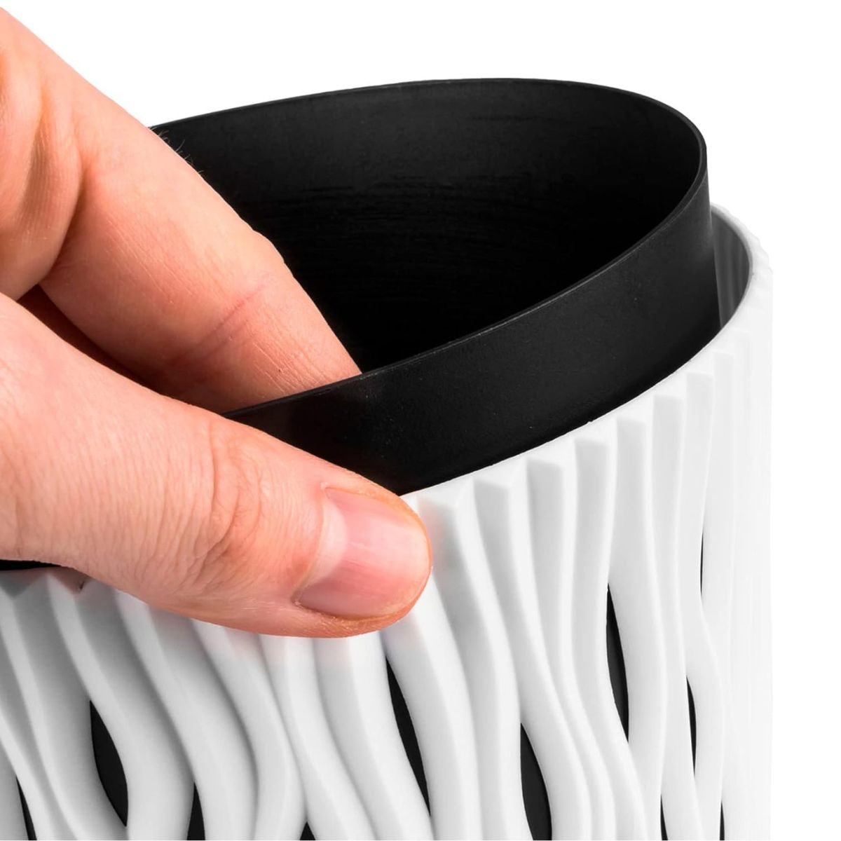 Maceta Duna con inserto blanco D 16 x 14