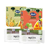 Pack 4 Bolsita Fruta Manzana + 4 Bolsita Fruta Plátano, Pera y Naranja Hero Baby + 2 Toallitas Moltex Pure & Nature