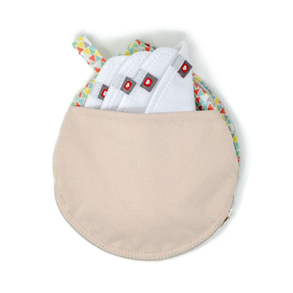 Discos de Lactancia Lavables de Bambu 4 uds Pastel