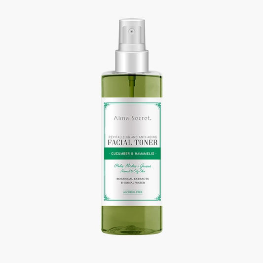 Tónico facial equilibrante y antiedad con pepino & hammamelis  Alma Secret 200  ml