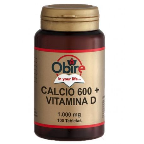 Calcio 500 y  vitamina D 100mg Obire 100 comprimidos
