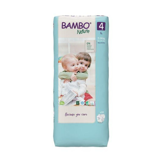 Pañal T4 maxi (7-14Kg) Bambo Nature 48 uds
